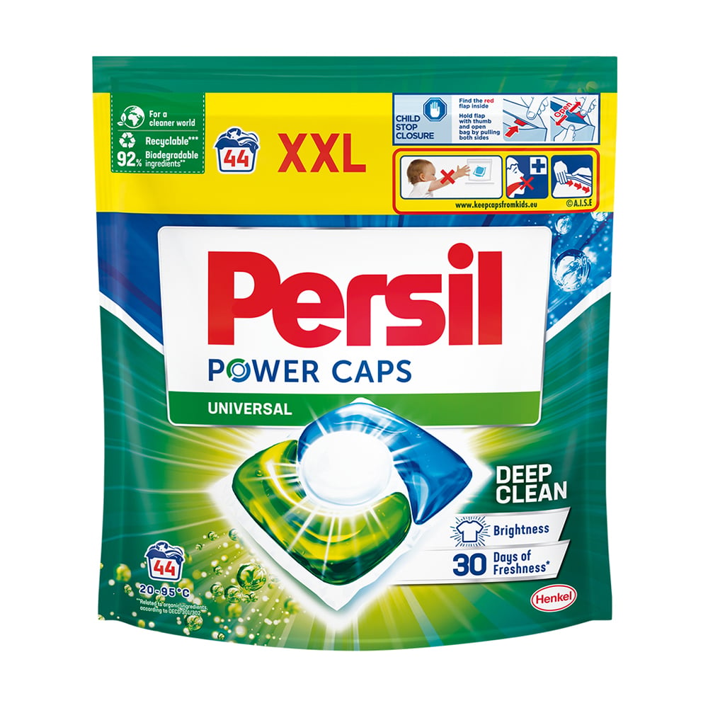 Капсули для прання Persil Power Caps Universal Deep Clean, 44 циклів прання, 44 шт